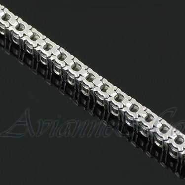 14K White Solid Gold Womens Diamond Tennis Bracelet 6.23 Ctw